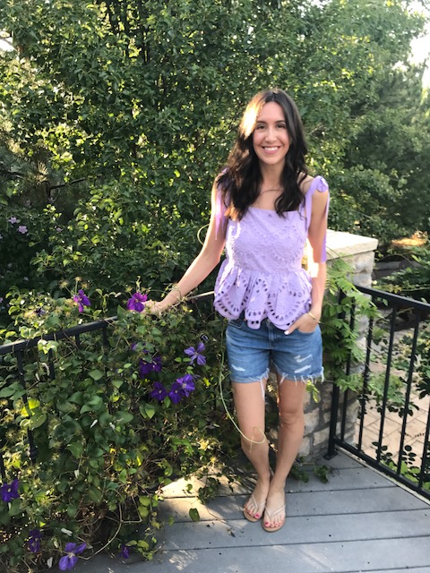 Lavender Eyelet Sleeveless Tank Top – 3XL